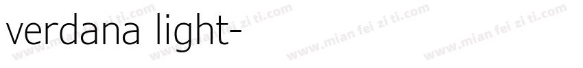 verdana light字体转换